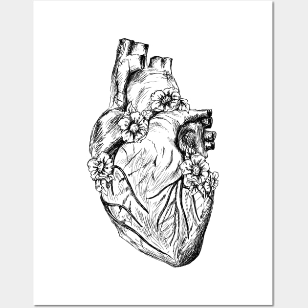 Human Heart Image Wall Art by rachelsfinelines